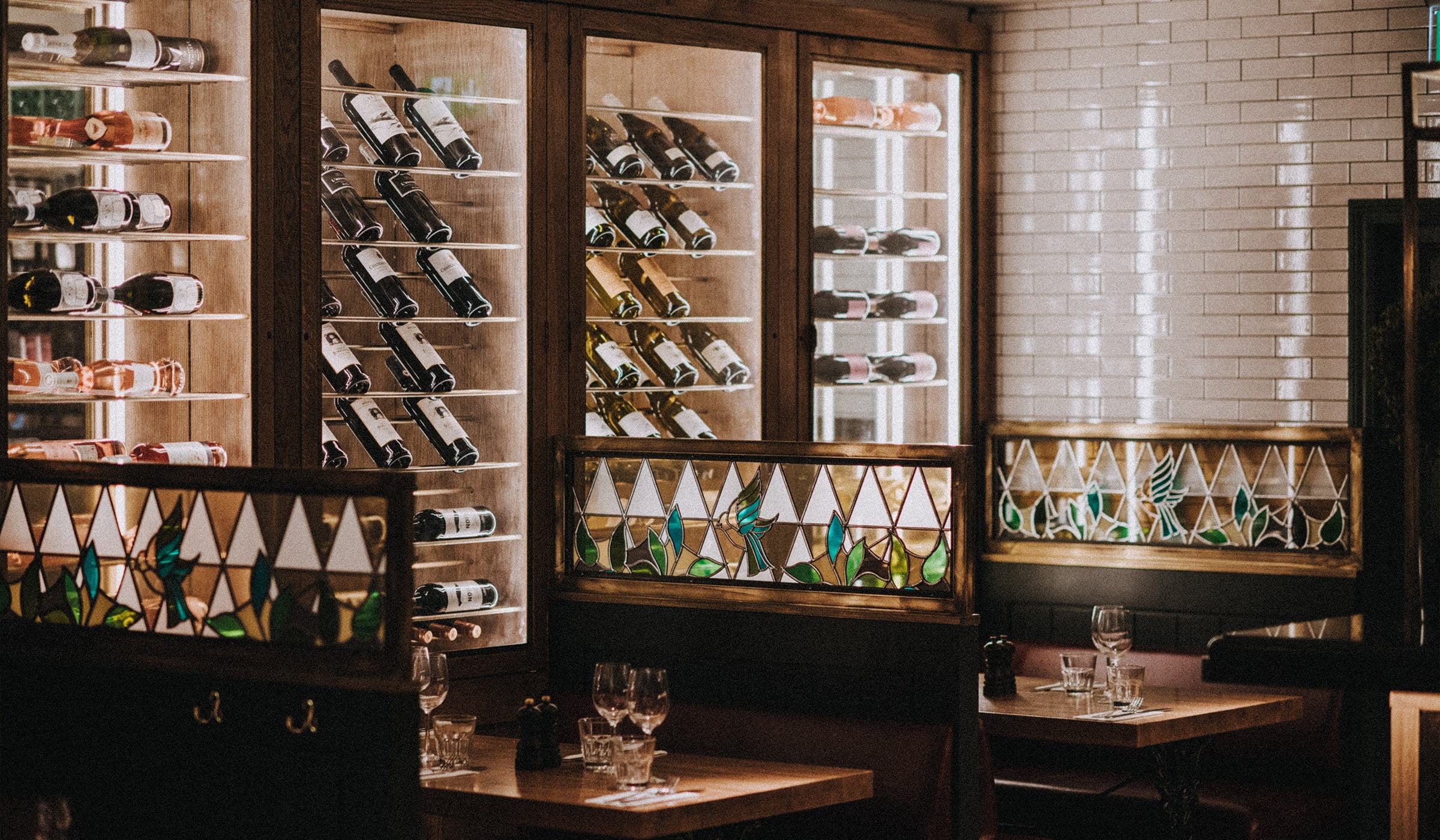 Interior seats with bottles display