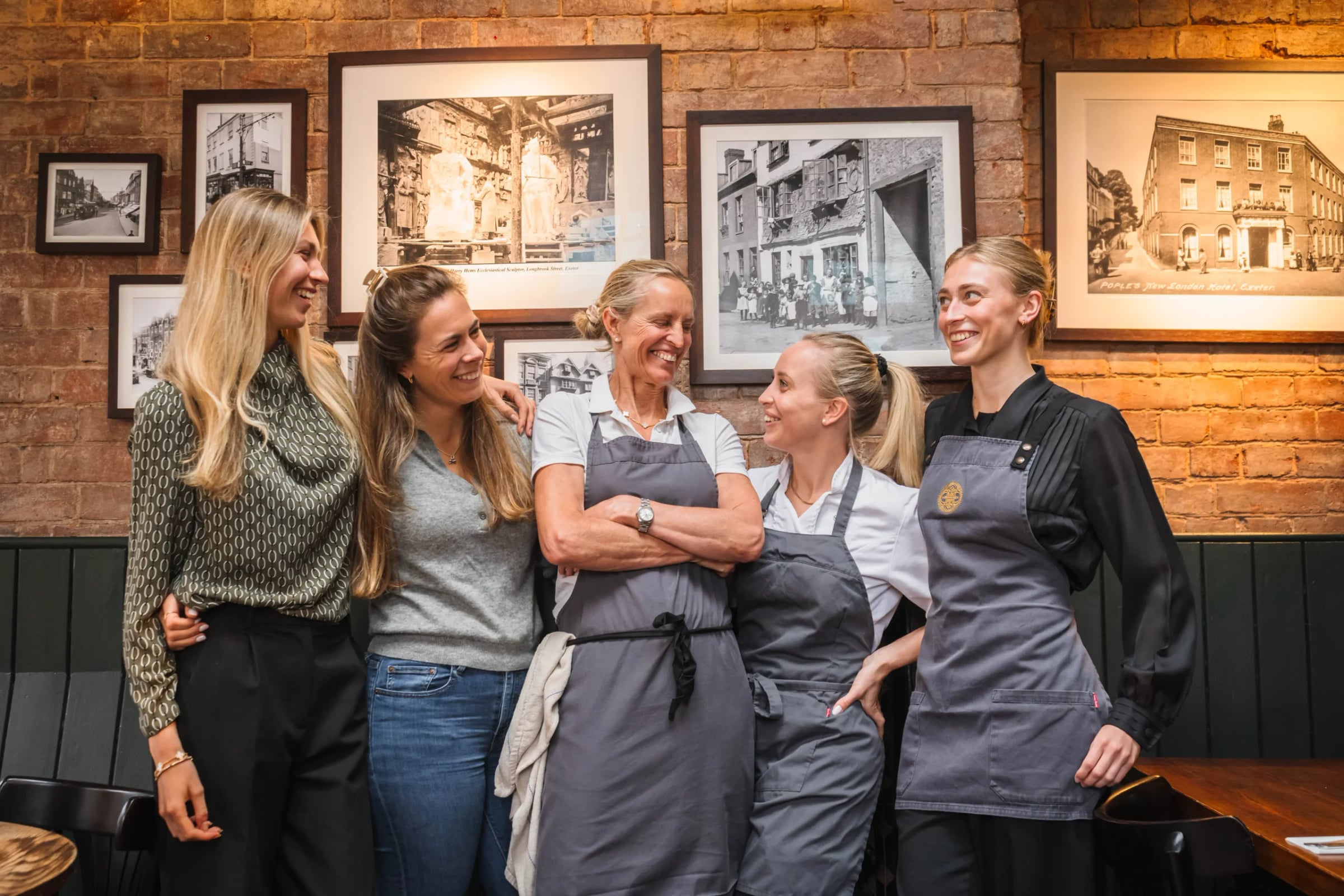 Team at Harry's restaurant, Exeter